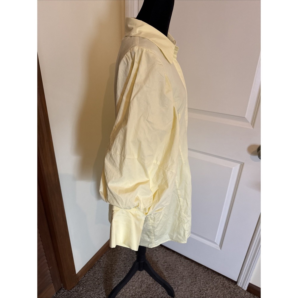Reminiscence Yellow Statemebtbsleeve Mini Shirt Dress Size Large - Picture 5 of 9